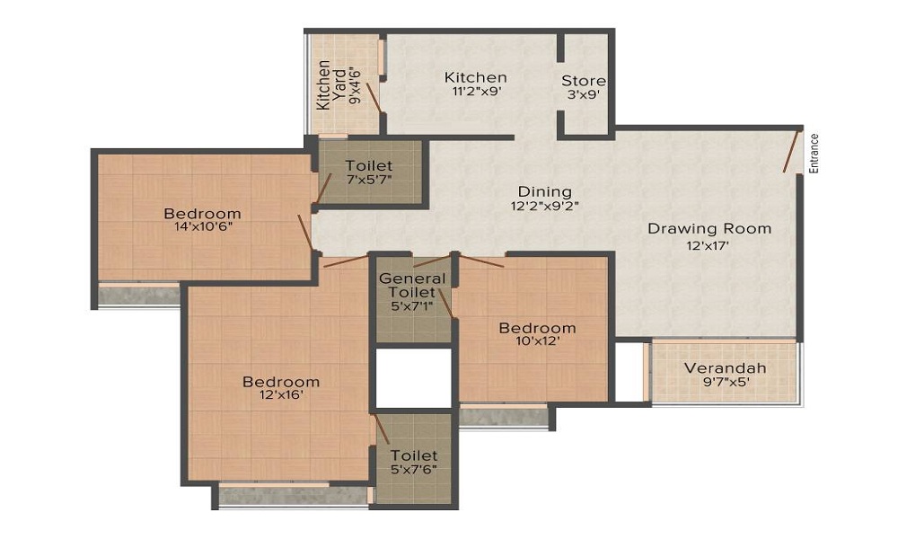 Goyal Orchid Heights Floor Plan