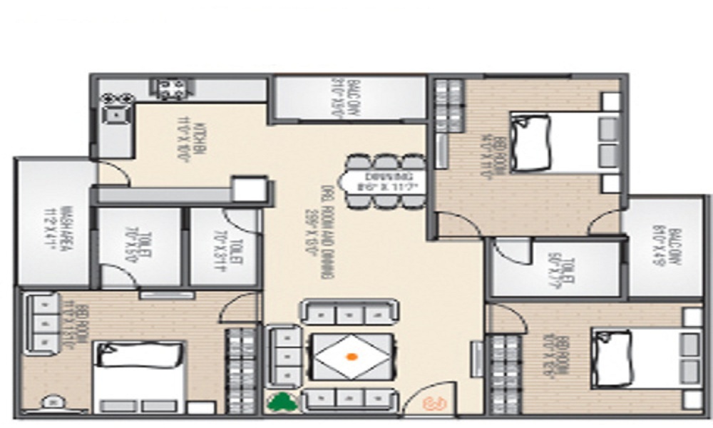 Raj Radhe Tushar Floor Plan