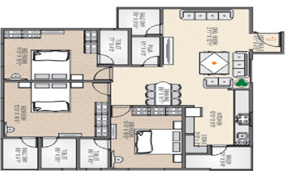 Raj Radhe Tushar Floor Plan