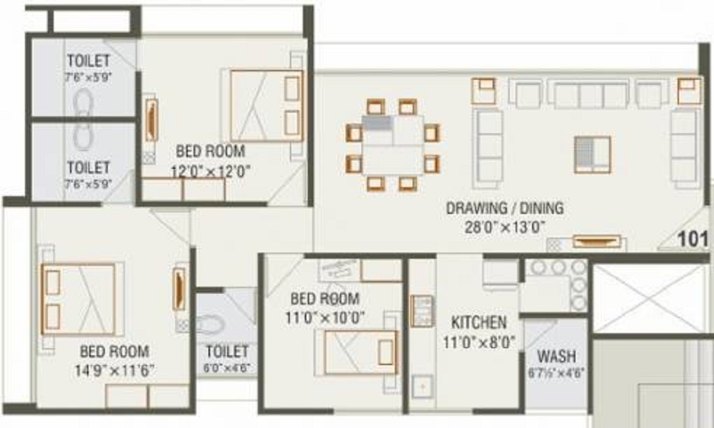 Magnolia Residency Floor Plan