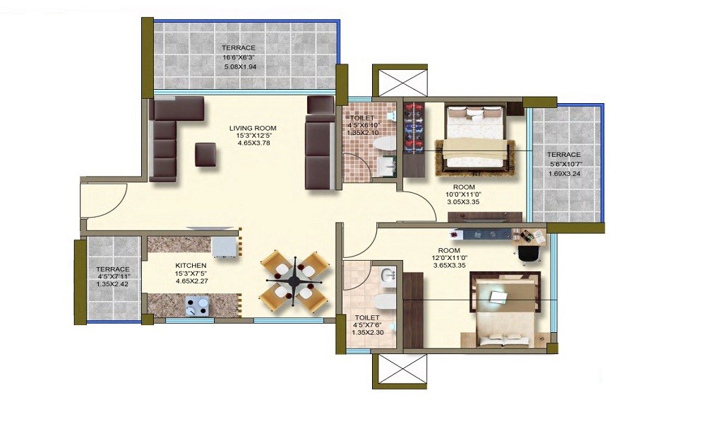 Kanakia Cyprus Floor Plan