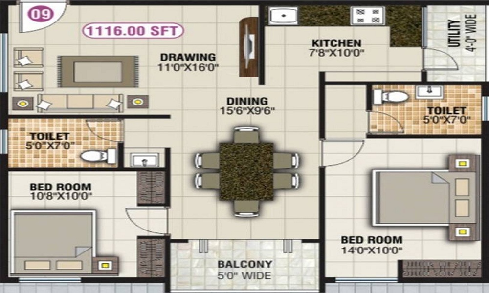 Sai Mounika Park Vesta Floor Plan