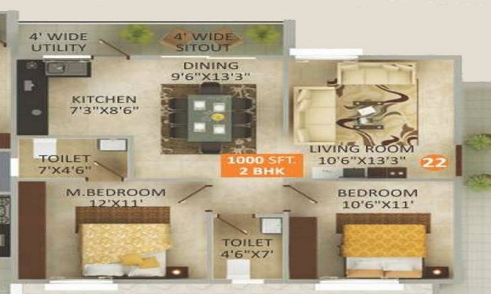 Parthu Pride Floor Plan
