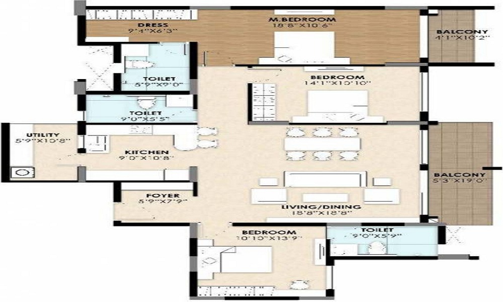 Vajram Esteva Floor Plan