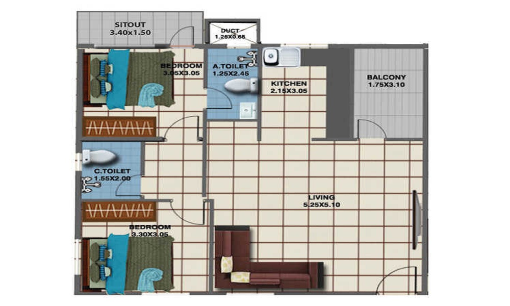 Jhanavi Capetown Heights Floor Plan
