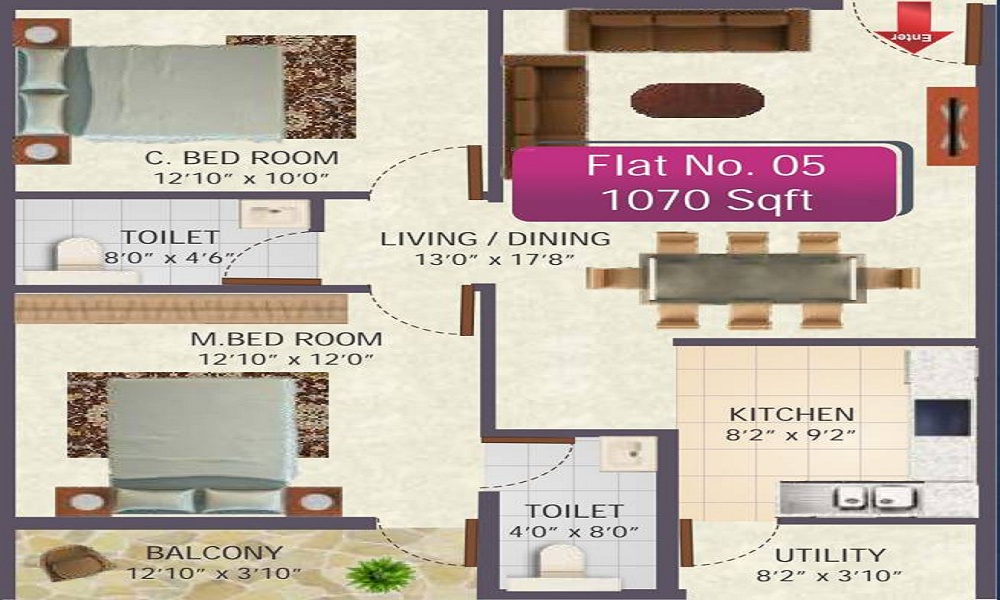 SR Sai Ram Residency Floor Plan
