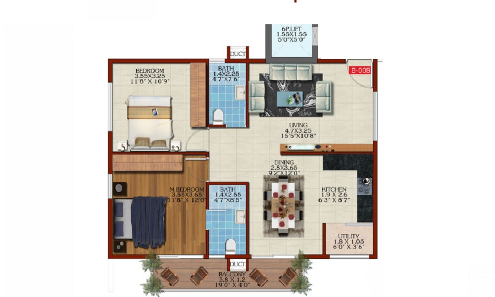 Estella Maple Square A Floor Plan