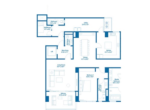 Embassy One Floor Plan