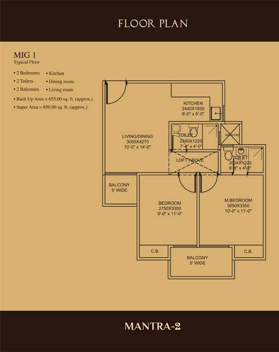 Mahagun Mantra 2 Floor Plan