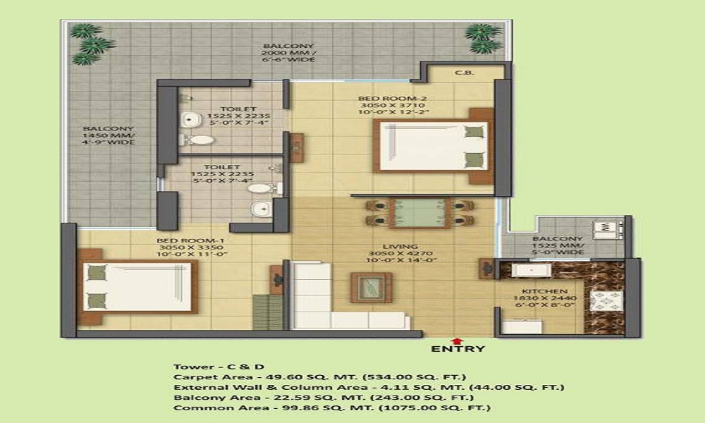 Gaur City 7th Avenue Floor Plan