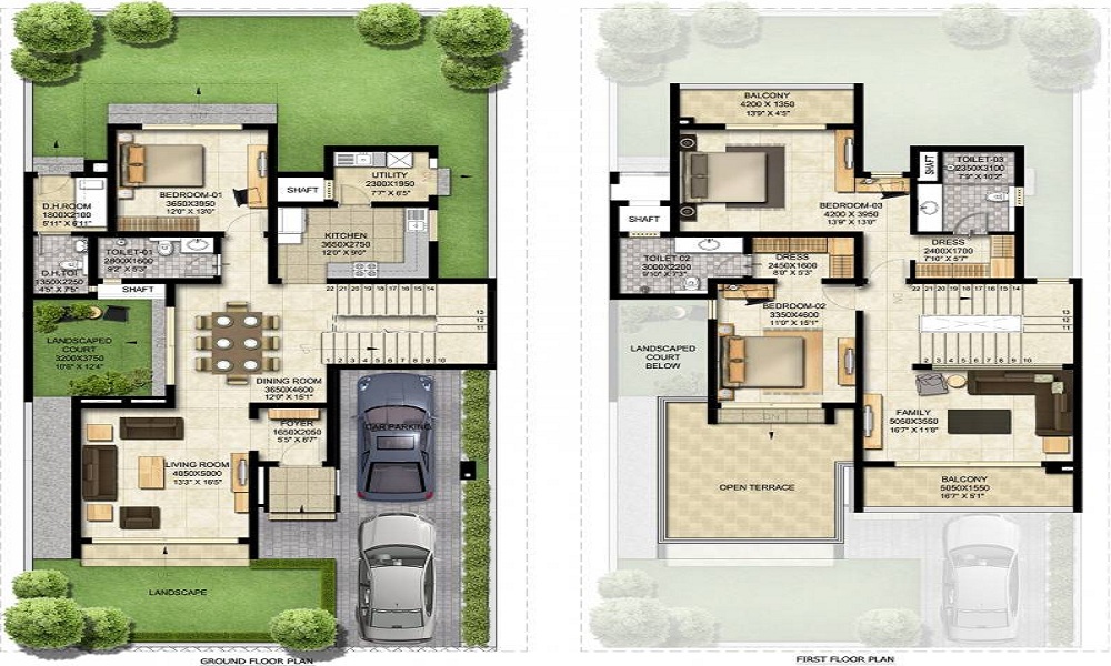 Sobha Silicon Oasis Rowhouses Floor Plan