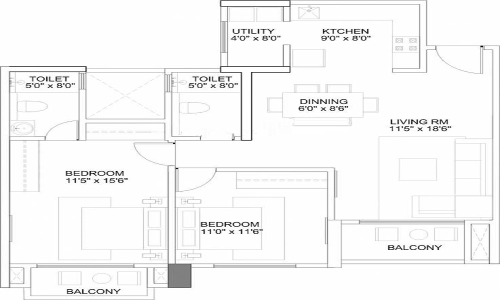 Hiranandani Glen Classic Floor Plan
