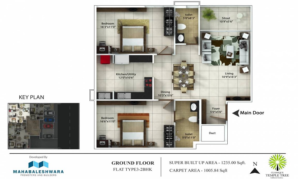 Mahabaleshwara Classique Temple Tree Floor Plan