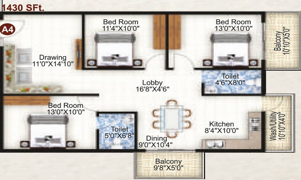3 BHK+3T Flat for Sale in Ramamurthy Nagar, Bangalore