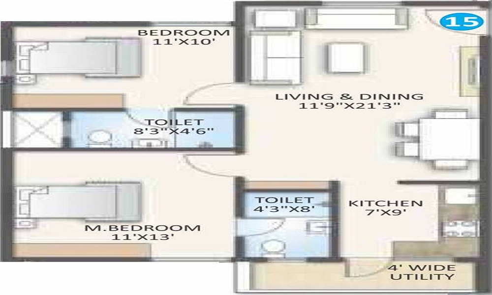 2 BHK+2T Flat for Sale in Bellandur, Bangalore