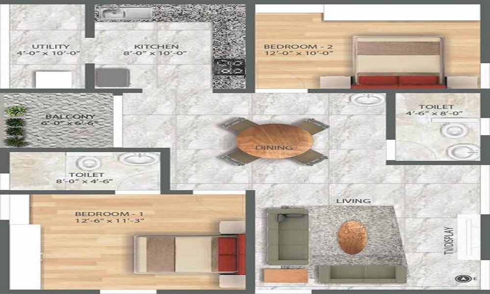 2 BHK+2T Flat for Sale in Mahadevapura, Bangalore