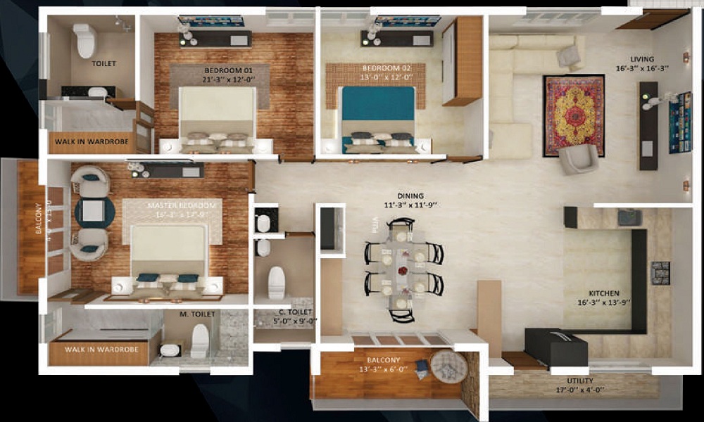 Vaishnodevi L Opulence Floor Plan