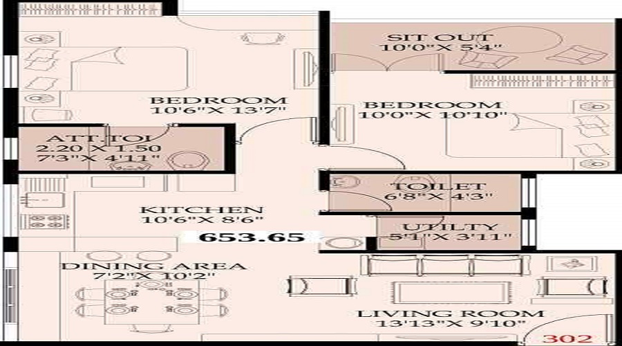 K J Vaibhavi Society Floor Plan