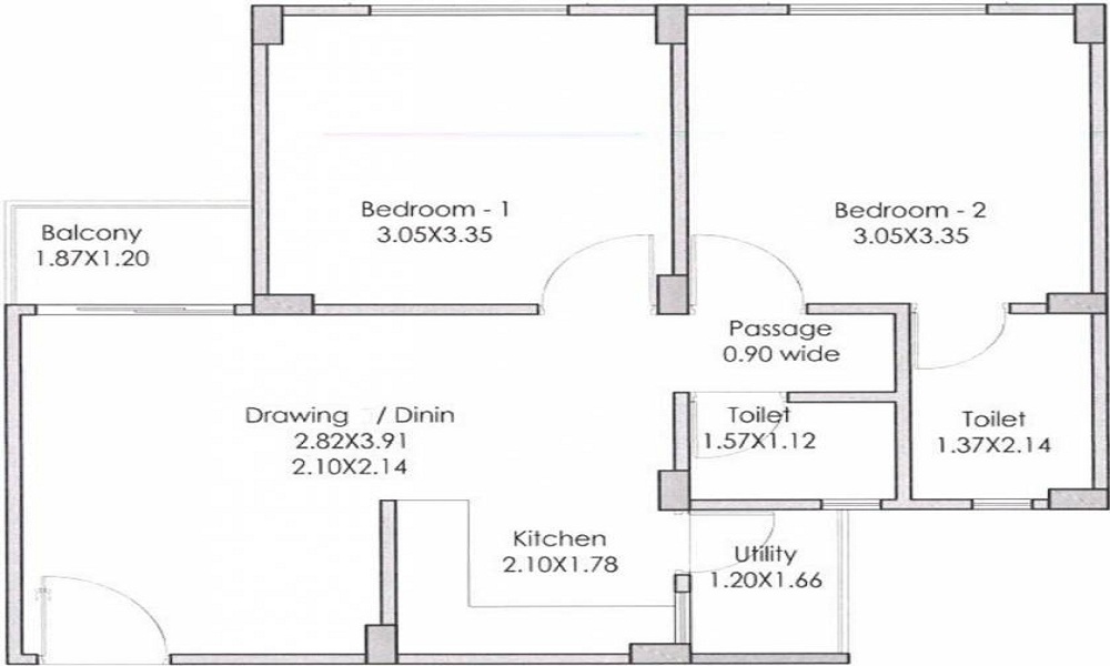 Ashadeep Upvan The Garden City Phase 1 Floor Plan