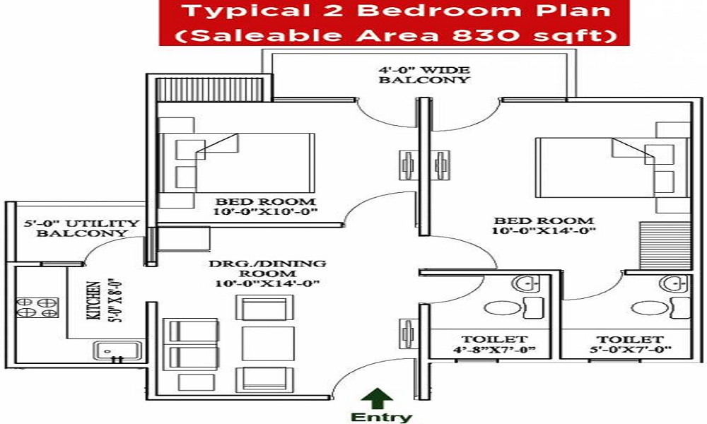 2 BHK+2T Flat for Sale in Sector 22 Bhiwadi, Bhiwadi