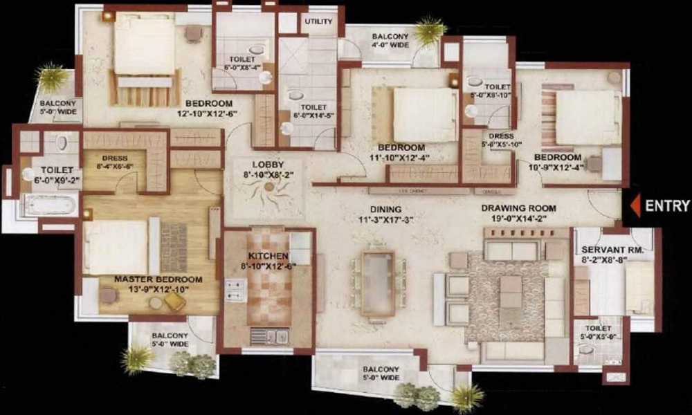 Sunshine Heights Allahabad Floor Plan