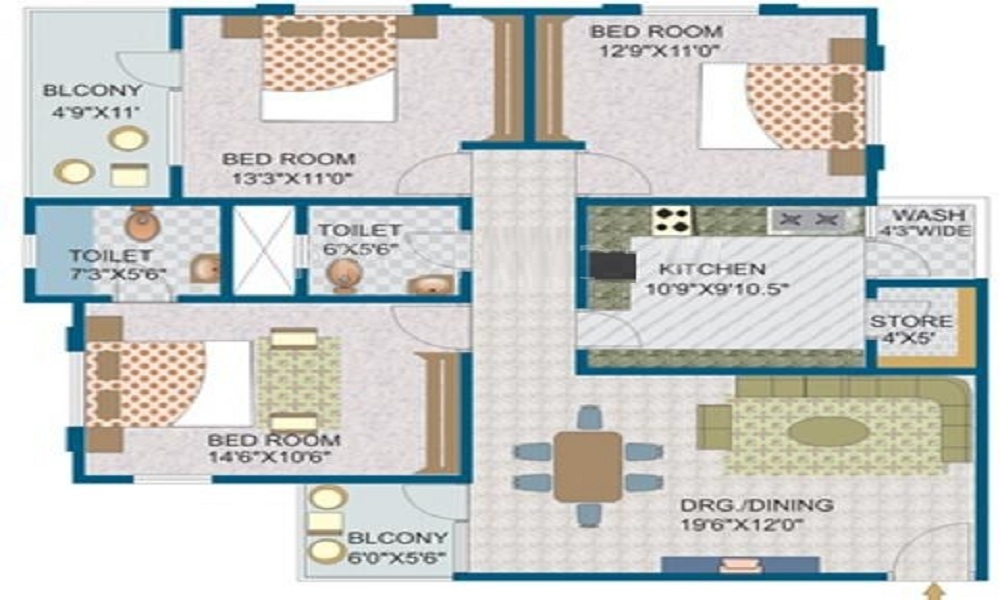 Bhawna Estate Apartment Floor Plan