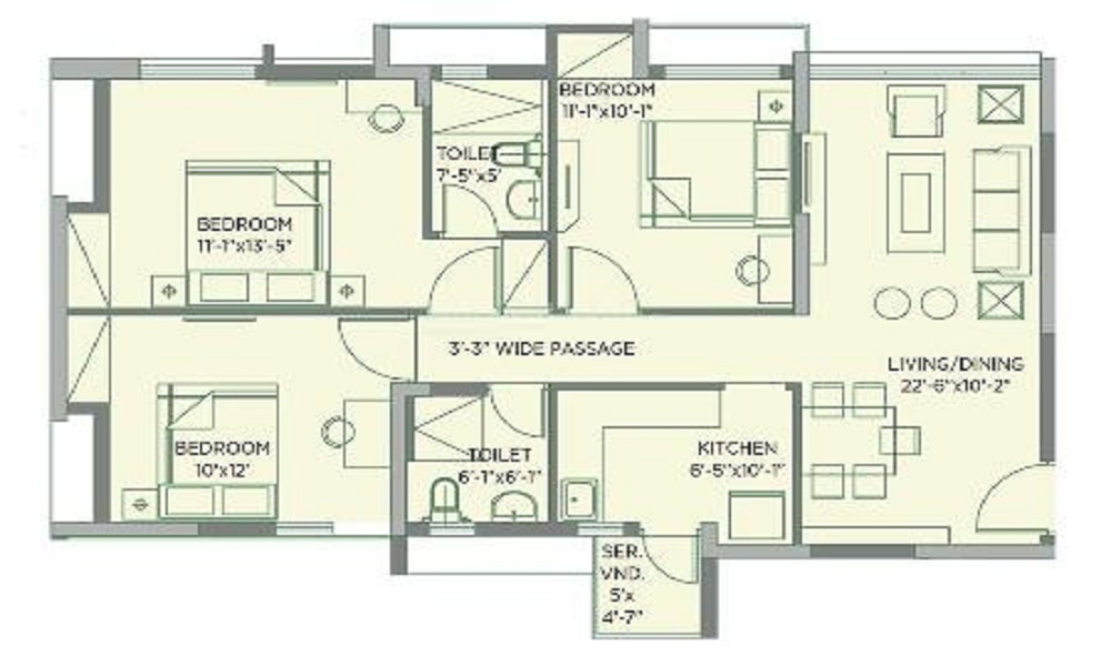 Sugam Morya Floor Plan