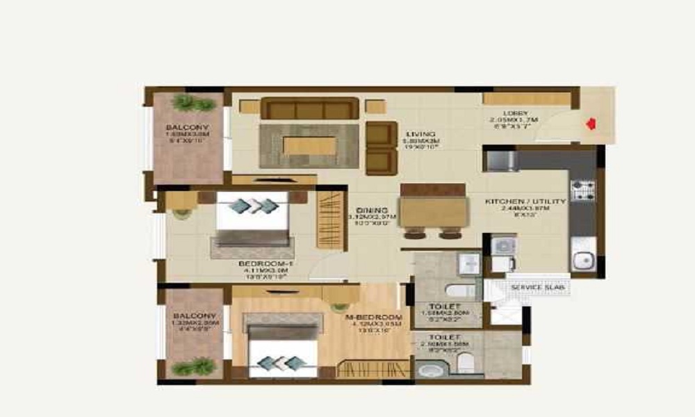 Brigade Topaz Floor Plan