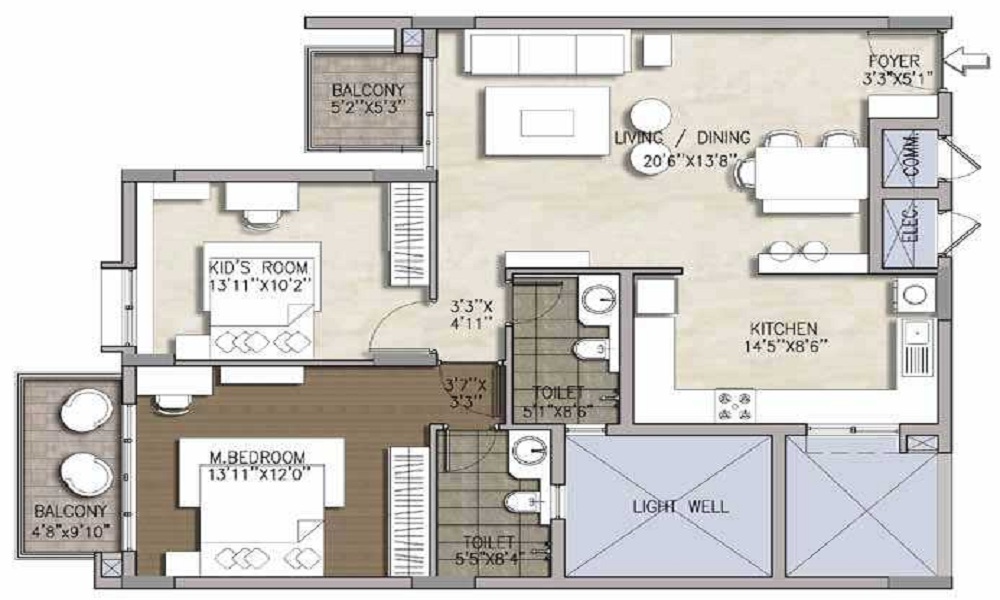 Brigade Mountain View Floor Plan