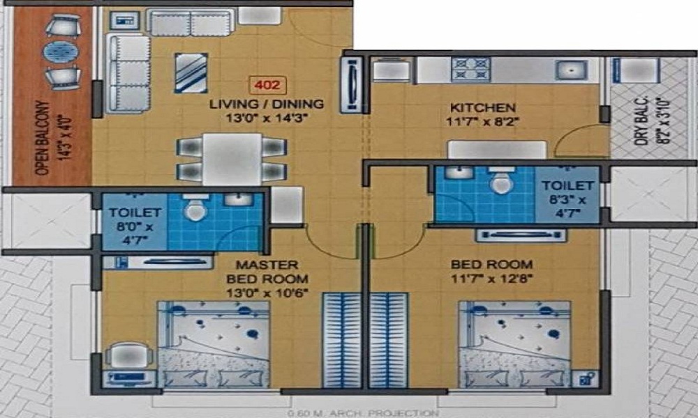 D And T Gayatri Apartment Floor Plan