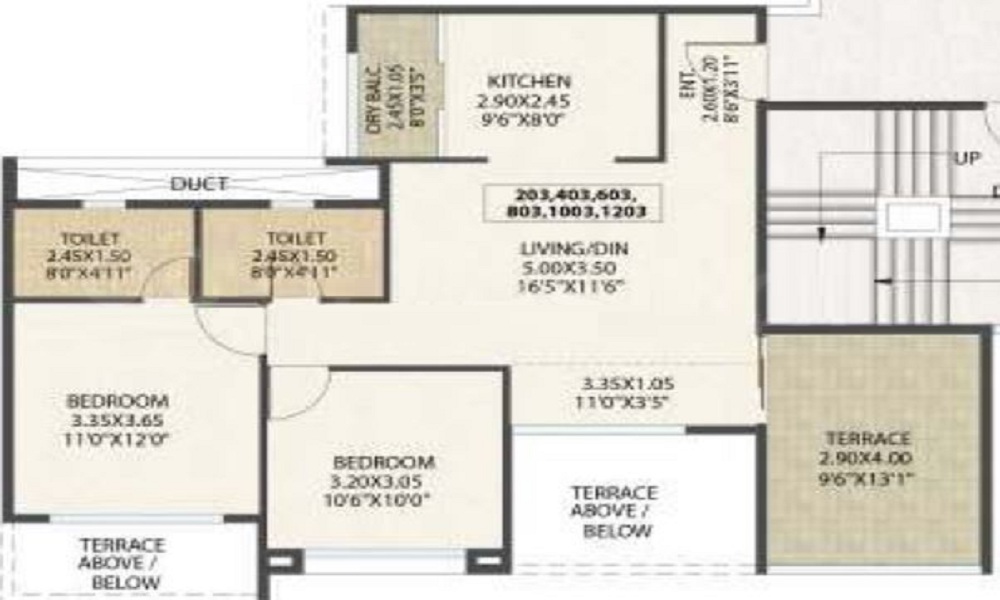 Kolte Patil Western Avenue Floor Plan