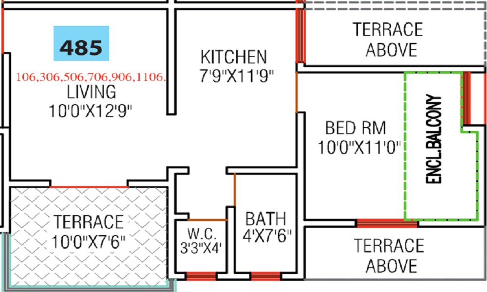 Chordiya Arihant Galaxy B Building Floor Plan