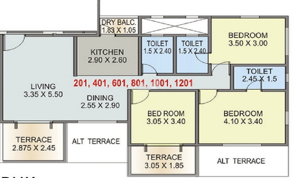3 BHK+3T Flat for Sale in Mamurdi, Pune