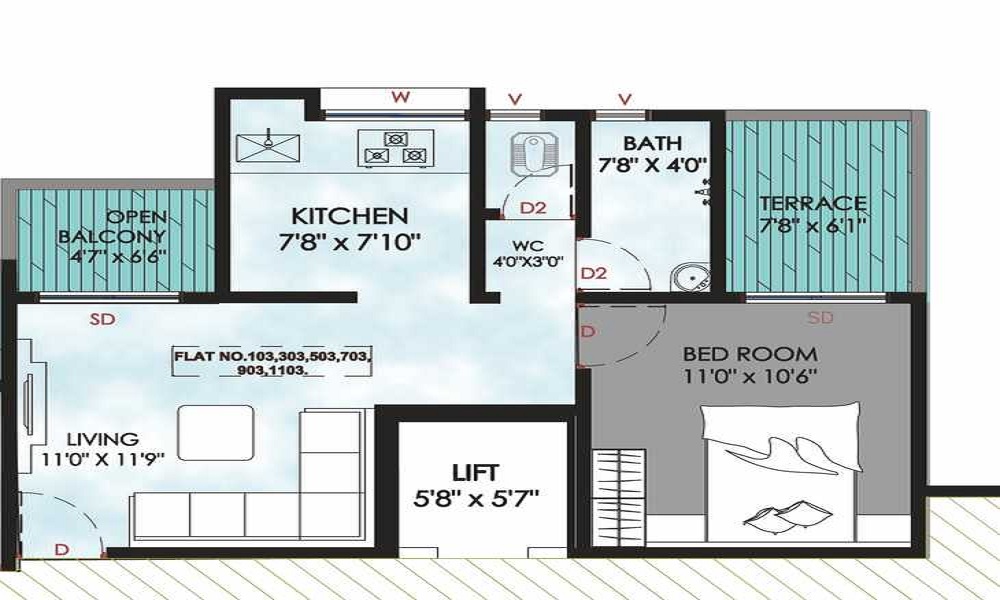 B G Radheya Floor Plan