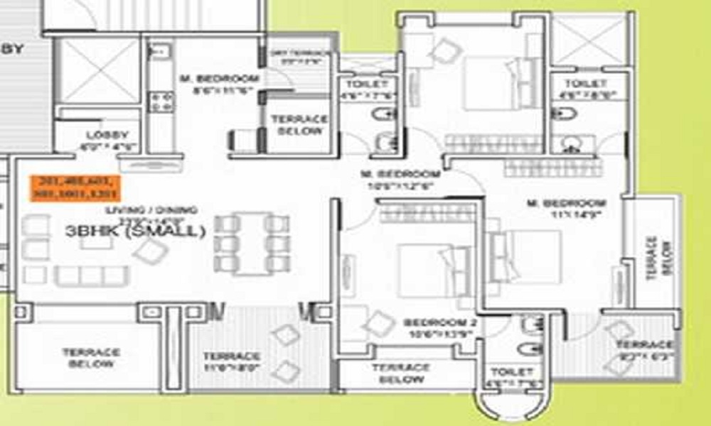2 BHK+2T 765/sqft-carpet Sqft Apartment For Sale In Shree Felicita In Baner Floor Plan