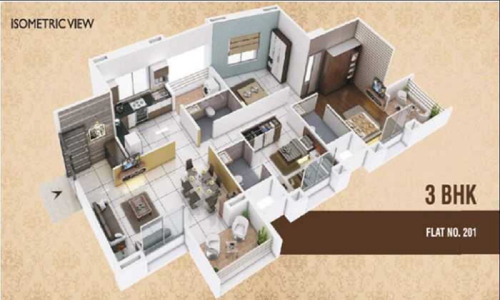 3 BHK+3T Flat for Sale in Wakad, Pune