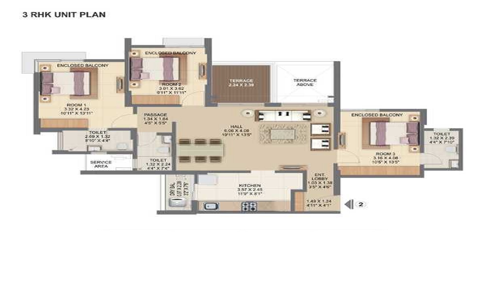 3 BHK+3T Flat for Sale in Lohegaon, Pune