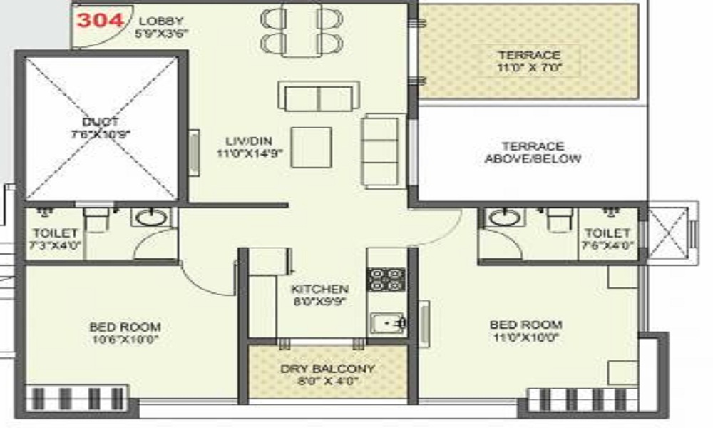 Kaypee 14 Plus Floor Plan