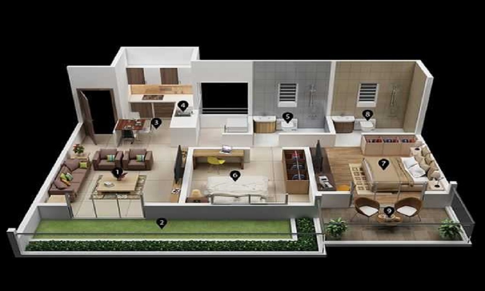 1 BHK+1T 403/sqft-carpet Sqft Apartment For Sale In Platinum Park In Hinjewadi Floor Plan