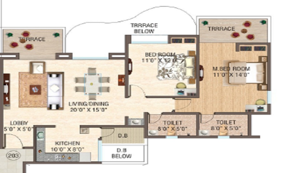 Yash Twin Tower Floor Plan