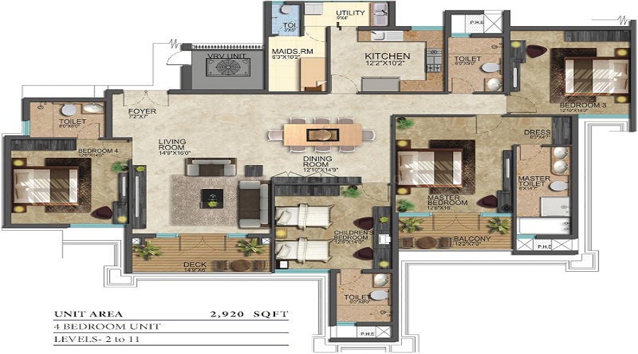 Prestige Leela Residences Floor Plan