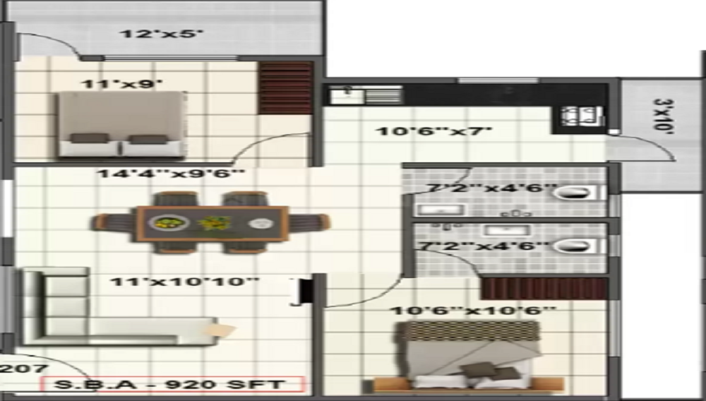 SV Pleasanta Floor Plan