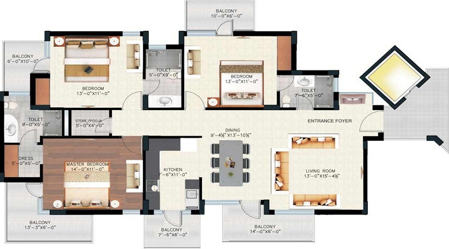 Sushma Elite Cross Floor Plan