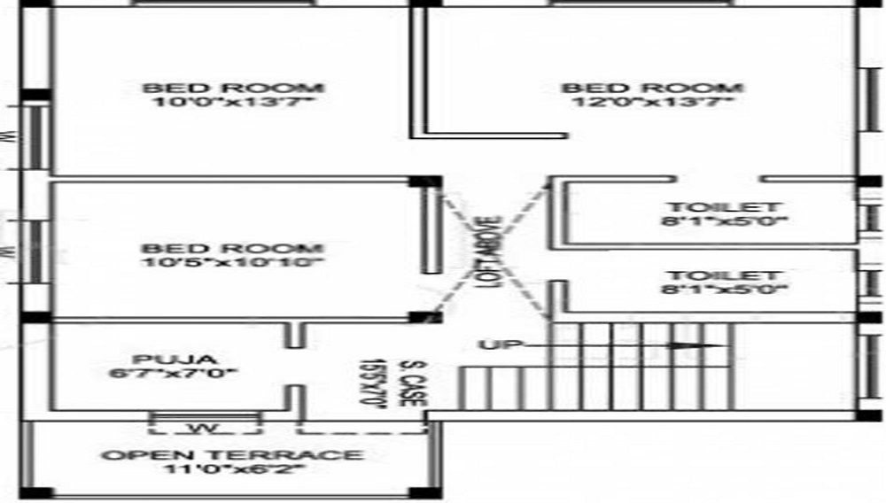 3BHK+3T 1635/sqft-carpet Sqft Apartment For Sale In Appolo Nandan Vatika In Patrapada Floor Plan