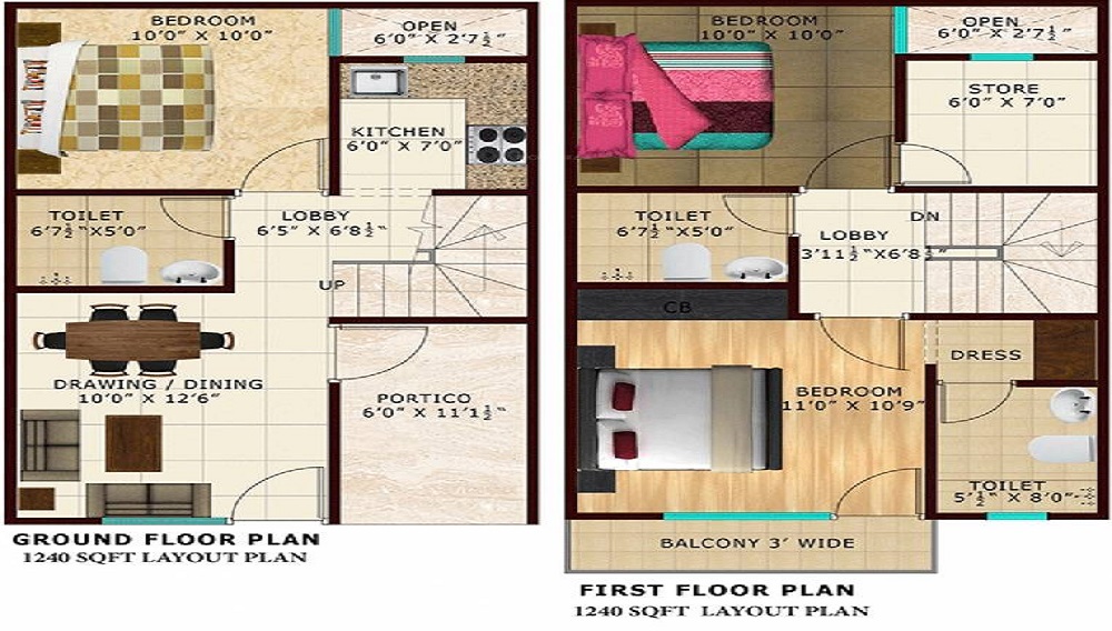 3BHK+3T 1410/sqft-carpet Sqft Apartment For Sale In Shubh Villa In Sector 27 Floor Plan