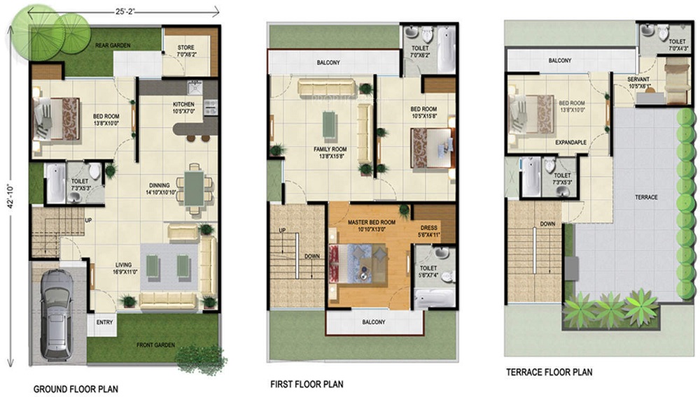 Greens 2 Villa Floor Plan