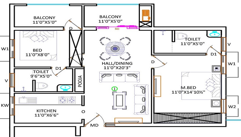 Ananya Nana Nani Homes Floor Plan