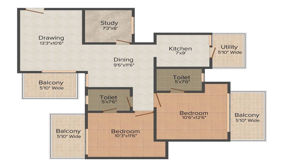KLJ Greens Floor Plan