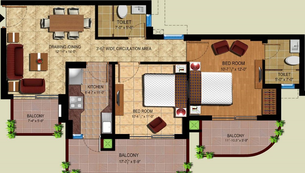 Ansal Royal Heritage Floor Plan