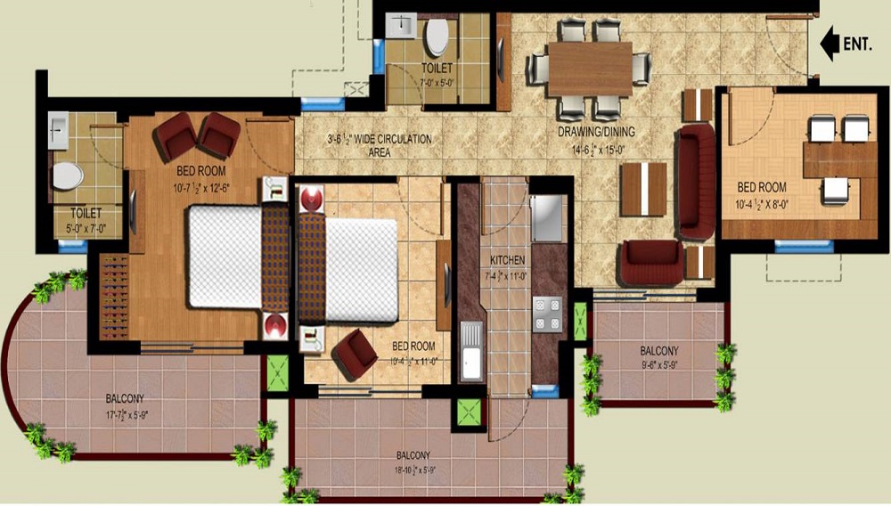 Ansal Royal Heritage Floor Plan